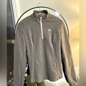 Decathlon Quechua Women's MH100 Hiking Terry Fleece 1/2-Zip Pullover